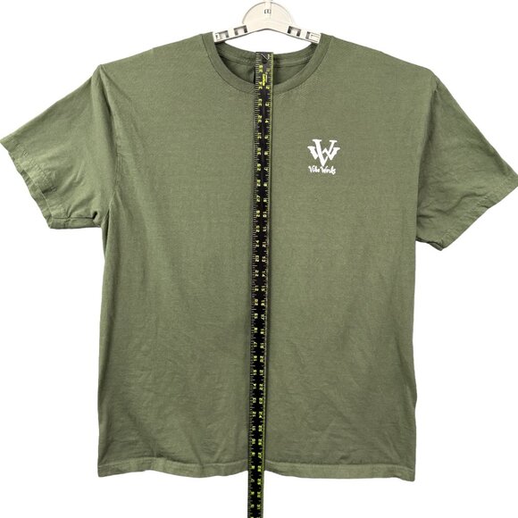 VIBE WORKS “MINE’S BIGGER” Graphic Tee Olive Green Men’s XL - Picture 3 of 6